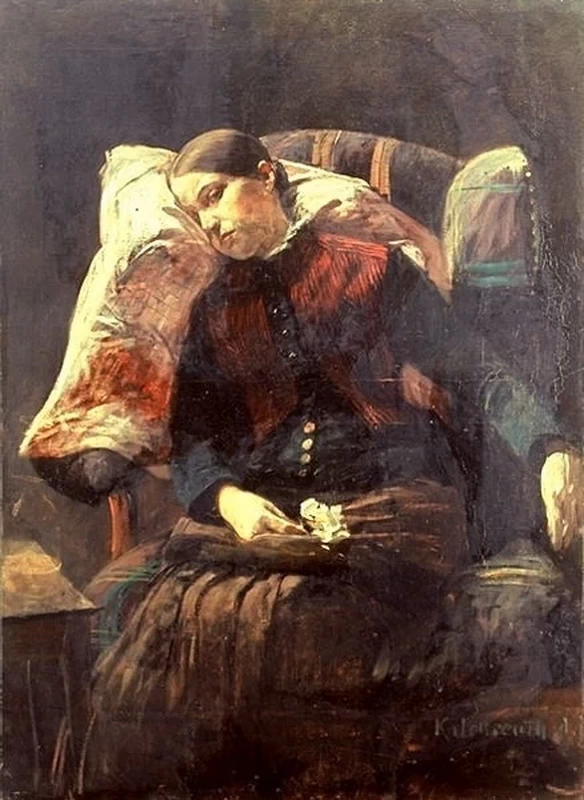 Leopold von Kalckreuth-24-La convalescente - Wallraf-Richartz-Museum e Fondation Corboud, Colonia